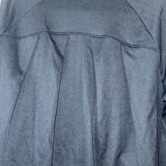 Champion Womens Full-Zip Athletic Jacket L Blue Herringbone High Collar Polyeste - Picture 8 of 11